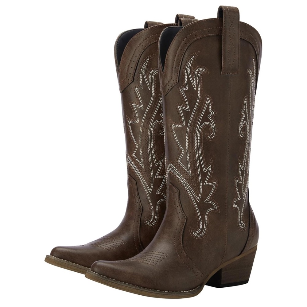 Rollda Brown Cowgirl Boots